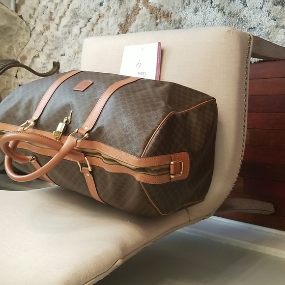 Celine Macadam Boston Travel Bag W/Lock, 2 Keys, W/Authentication Vintage Euc! - Picture 3 of 15